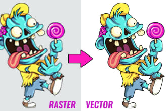 redraw or convert  your picture, logo in vector file