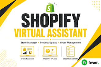 be shopify virtual assistant, shopify store manager, shopify VA