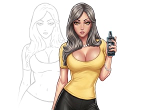 make hot pinup girl for your product or brand