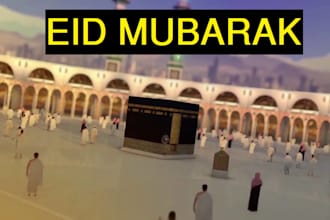 make 10 video intro for eid greetings and eid mubarak