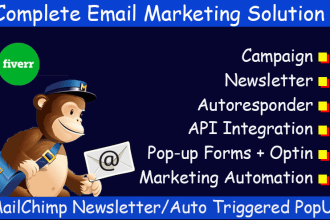 design mailchimp email template automation and popup optin