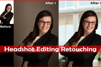 do professional headshot photo editing