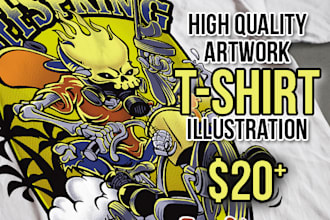 do high end illustration for tshirt