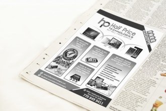 design professional newspaper, magazine ad
