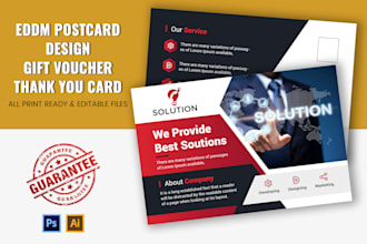 design postcard, eddm postcard, direct mail or gift voucher