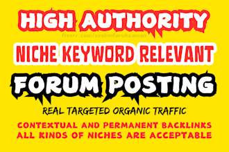 create niche keyword relevant forum posting backlinks