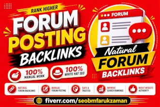 do manual forum posting and unique domain natural forum backlinks