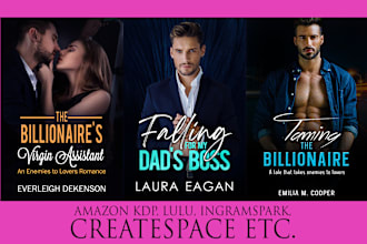 design quality book cover for createspace, and ingram spark