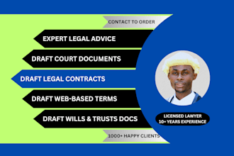 be your lawyer or attorney and legal consultant for all your legal needs