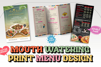 create a very tasty restaurant menu design