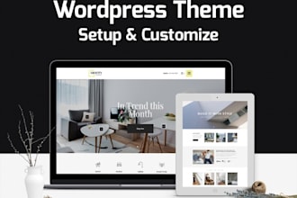 do wordpress theme setup and customize