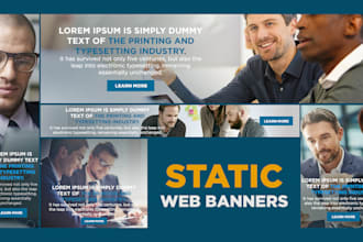 create you professional web banner ads for google and adroll