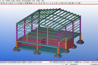 make structural drawing  3d and 2d in tekla structures
