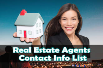 make the real estate agents contact info list