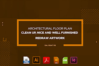 do architectural floor plan clean up and nice