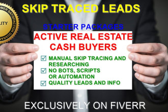 give 200 skip traced active cash buyers in your target areas