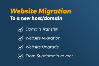 migrate or transfer your website to a new host or domain
