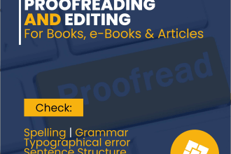 be your unique proofreader, book editor, copy editor