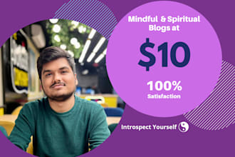 write articles and blogs on spirituality
