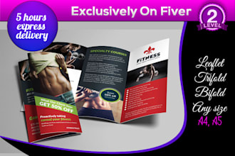 design trifold of any sizes according to your satisfaction