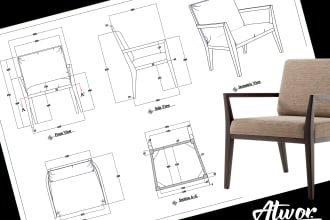 design furniture with engineering drawing using autocad