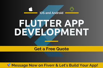 be your flutter developer mobile app developer android ios app developer