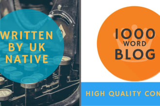 write 1000 word blog post by UK native, seo optimised