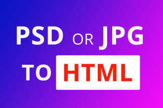 convert jpg or PSD to HTML