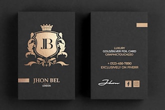 create your modern business card and logo with unlimited revisions