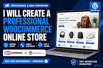 create a professional woocommerce online store website