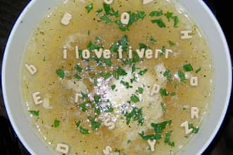write any message in soup with noodles