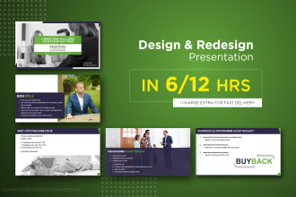 redesign your powerpoint presentation within 6hrs