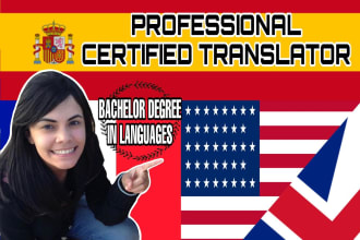 manually translate 300 words english french to spanish 24h