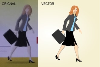 do raster to vector file conversion of your logo