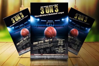 do soccer flyer, basketball,football and any sports flyer
