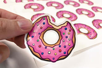 print custom vinyl stickers, decals of your logo or artwork