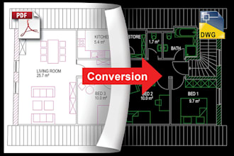 convert pdf, sketches or images into cad