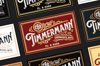 do custom hand lettering victorian style logo