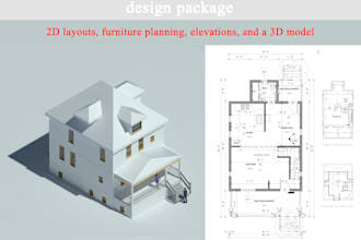 be your architect, draftsman for house plans, 2d floor plan using autocad
