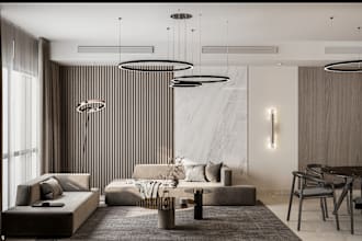 do any architectural interior design with realistic 3d rendering