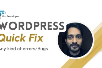 fix wordpress errors, issues and bugs