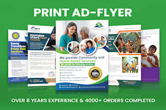 design print ad for magazine, or promotional flyer