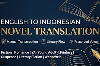 transcreate your english literature to indonesian