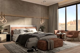 design a modern home space interior with 3d renders