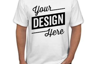 design custom tshirt logo and pics on it