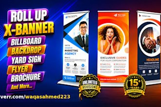 design professional roll up banner, standee and signage design