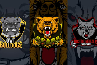 do gaming,esports, sports,mascot logo twitch,and mixer overlay