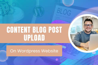 upload content and blog posts as wordpress virtual assistant