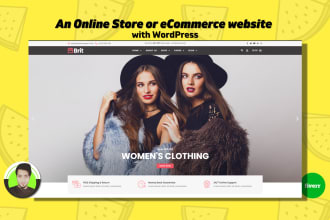 create or design an online store or ecommerce website with wordpress