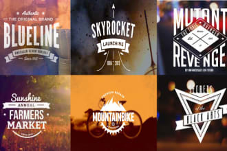 design 3 superb retro vintage logo with in 24 hours